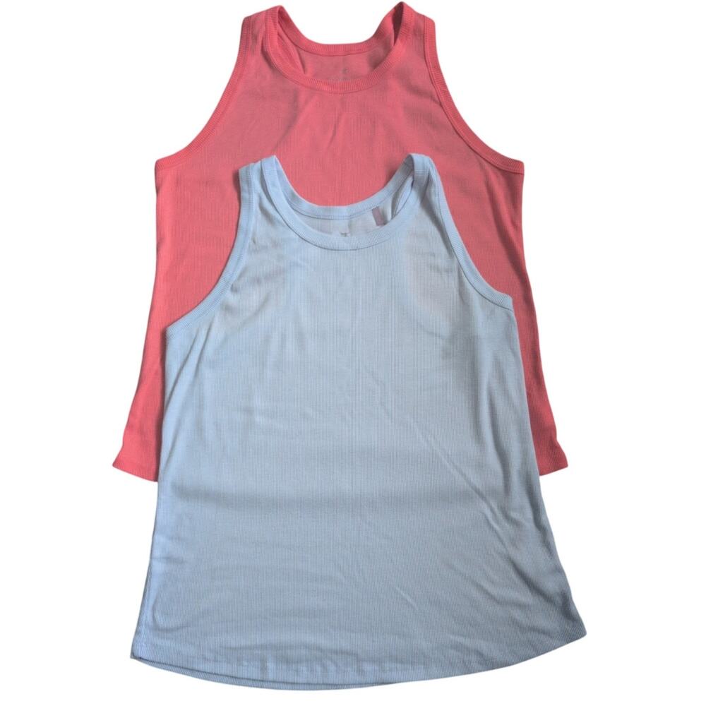Danskin Ribbed Racerback Tank Top Women‎ Large Set 2 Active Gym Yoga Athleisure
